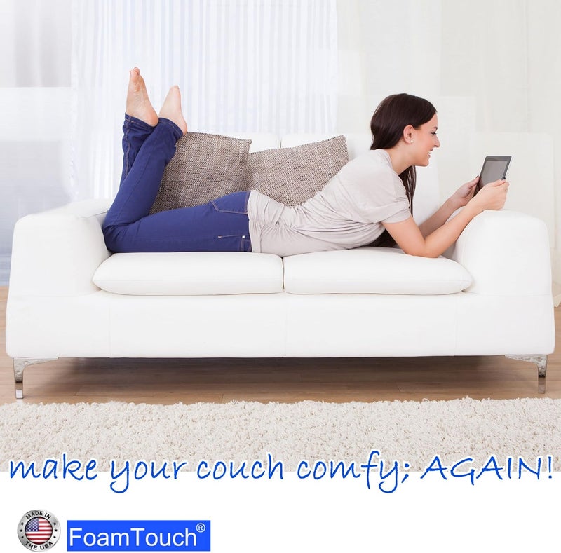 FoamTouch Upholstery Foam Cushion High Density 3" Height x 18" Width x 18" Length Made in USA - Image 3